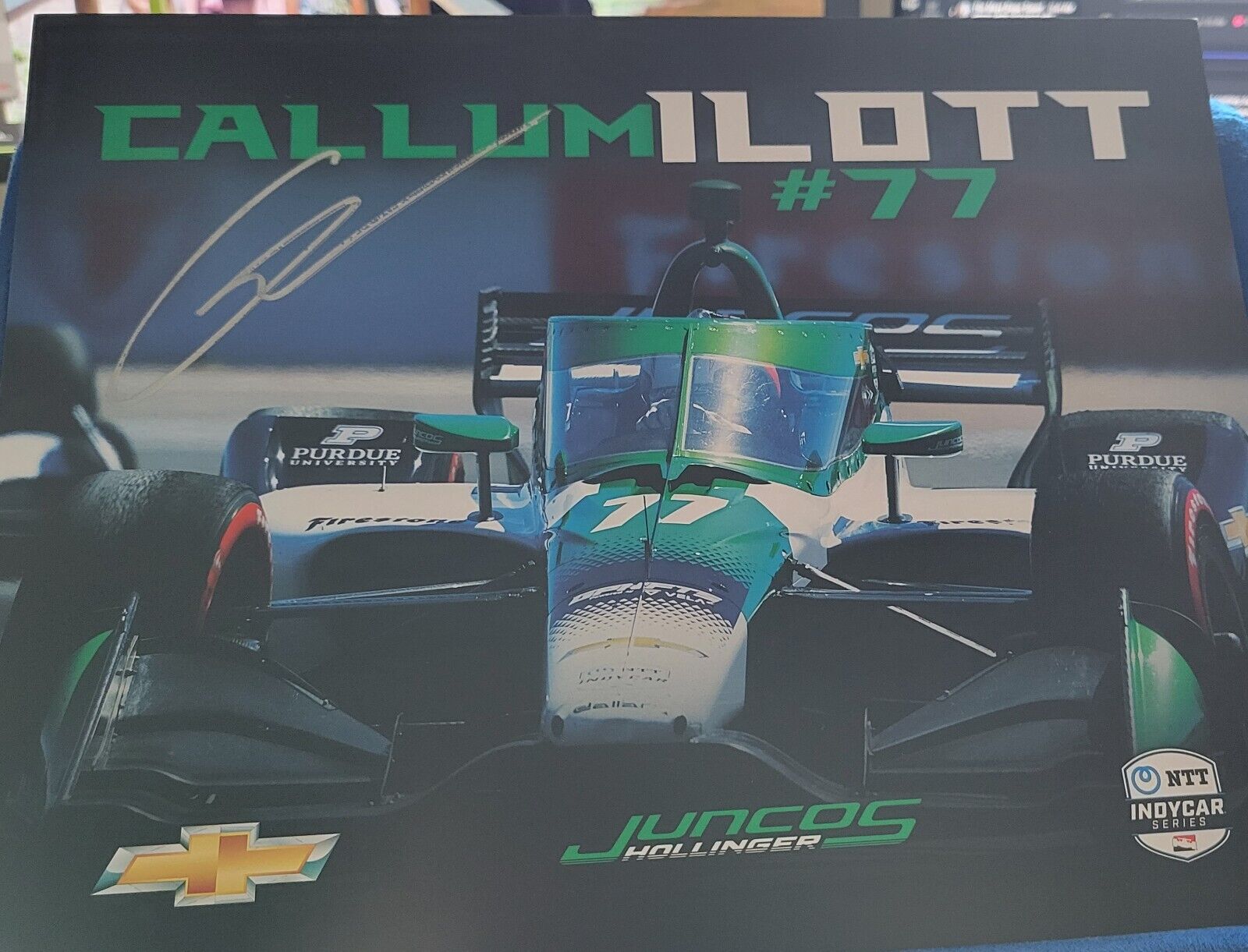 2022 Callum Ilott Signed Indianapolis 500 Hero Photo Card Postcard Indy Car