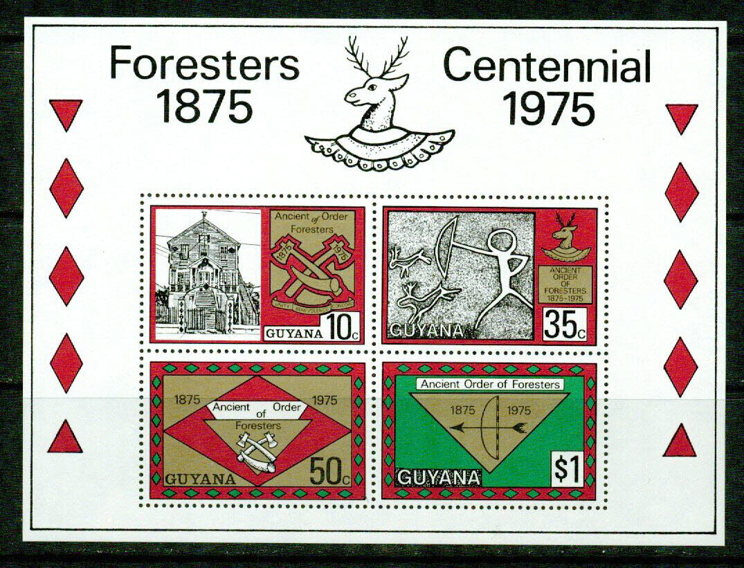 Guyana   - 1975 – Order Of Foresters’ 100th – Vf  **