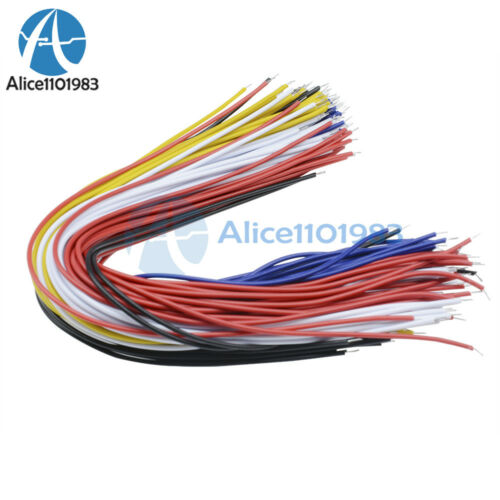 100pcs 20cm Color Flexible Two Ends Tin-plated Breadboard Jumper Cable Wires