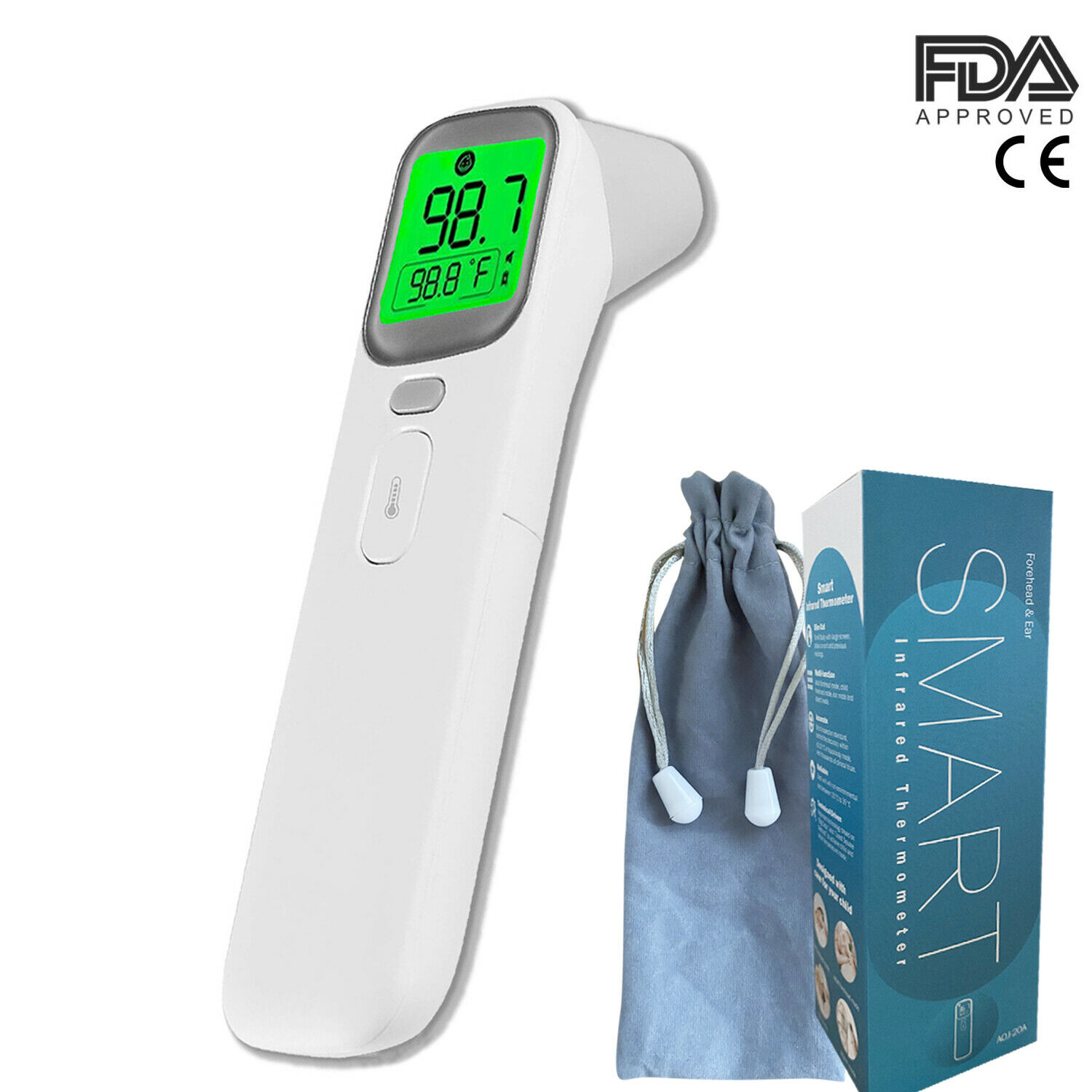 Medical Grade Non-contact Infrared Forehead Thermometer Baby/adult(fda Approved)